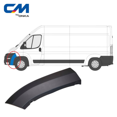 Молдинг (накладка) крыло переднее левое Fiat Ducato, Peugeot Boxer, Citroen 2006+ [СМ Onka] 1611707080
