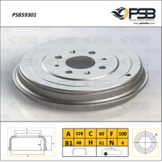 Барабан торм. задний Fiat Opel Vag 1шт. [ PSB ] 55703043