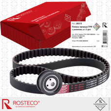 Ремень привода ГРМ + ролик 1шт. ВАЗ 2108 8 кл. (111х1057х19) [ROSTECO] 2108-1006120