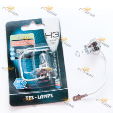 Лампа H3 12V 55W PK22S Clear (блистер) "Tes-lamps"